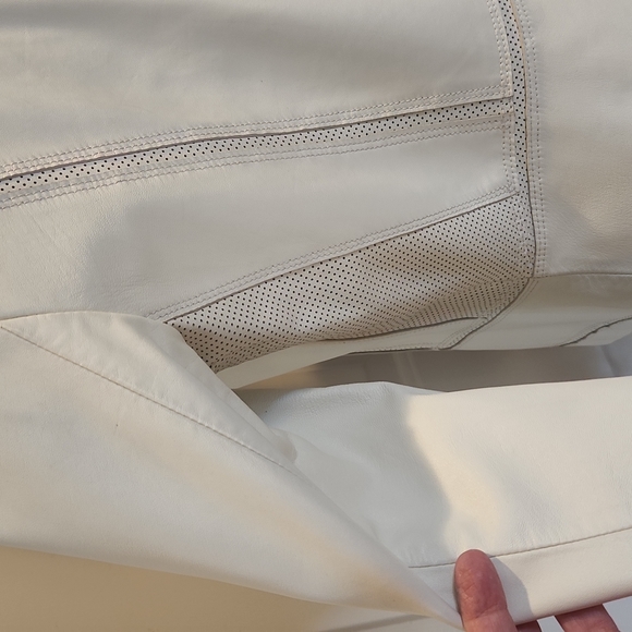 St. John leather jkt white M - Picture 7 of 14